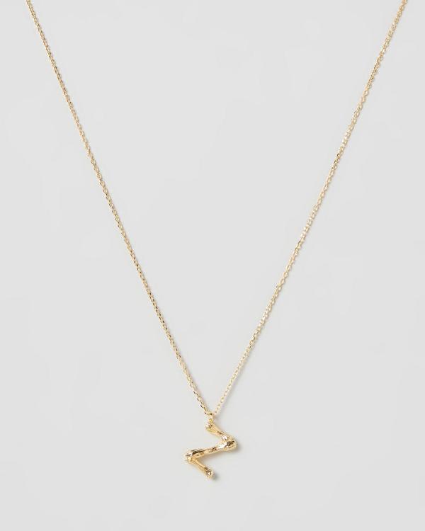 Amber Sceats - Letter Necklace   Z - Jewellery (Gold) Letter Necklace - Z