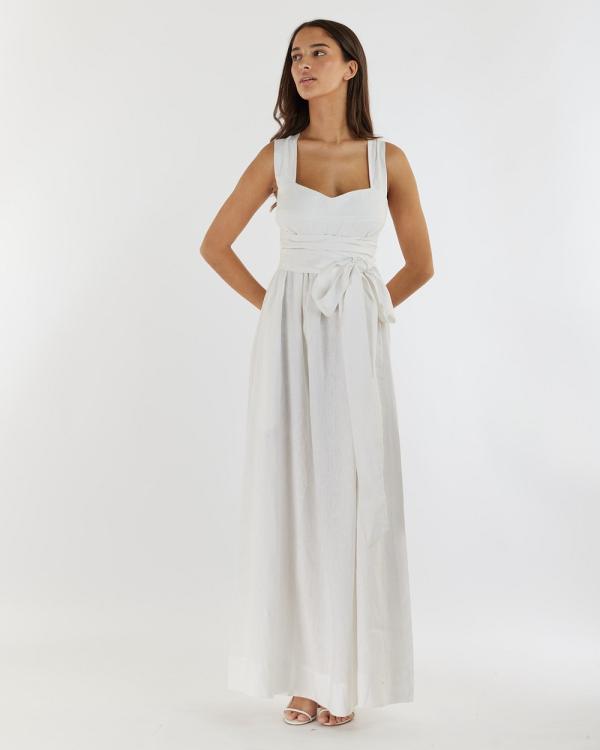 Amelius - Juliette Linen Maxi Dress - Dresses (White) Juliette Linen Maxi Dress