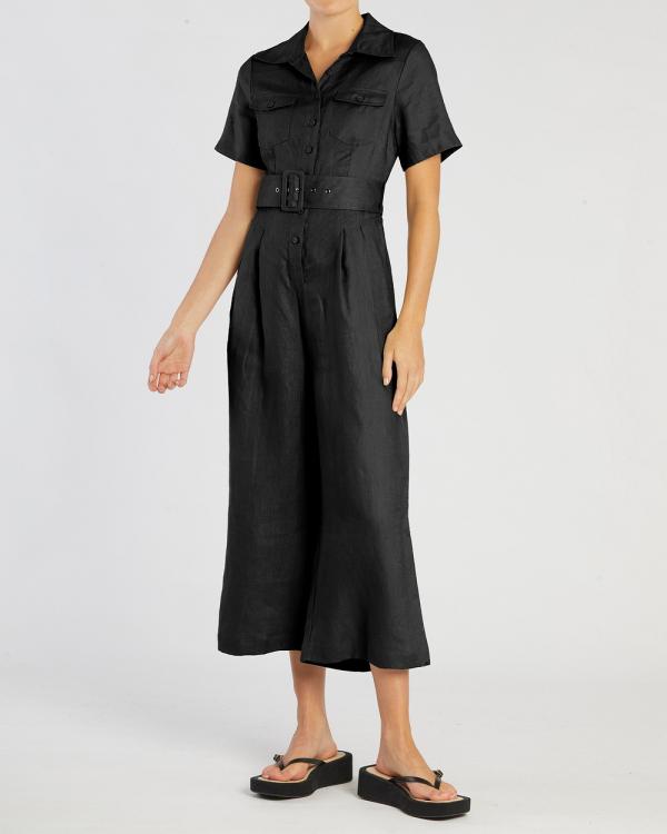 Amelius - Portsea Linen Jumpsuit - Jumpsuits & Playsuits (Black) Portsea Linen Jumpsuit