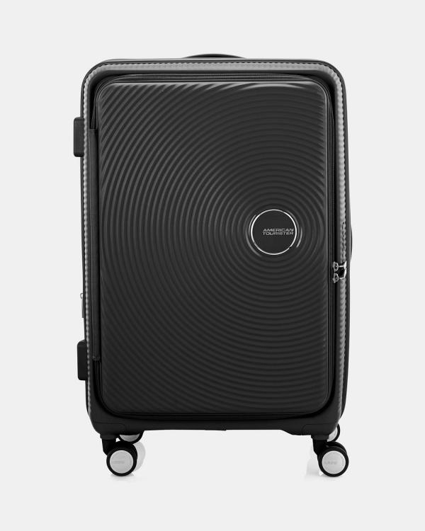 American Tourister - Curio 2  Spinner 75cm EXP TSA Book Opening - Travel and Luggage (Black) Curio 2  Spinner 75cm EXP TSA Book Opening