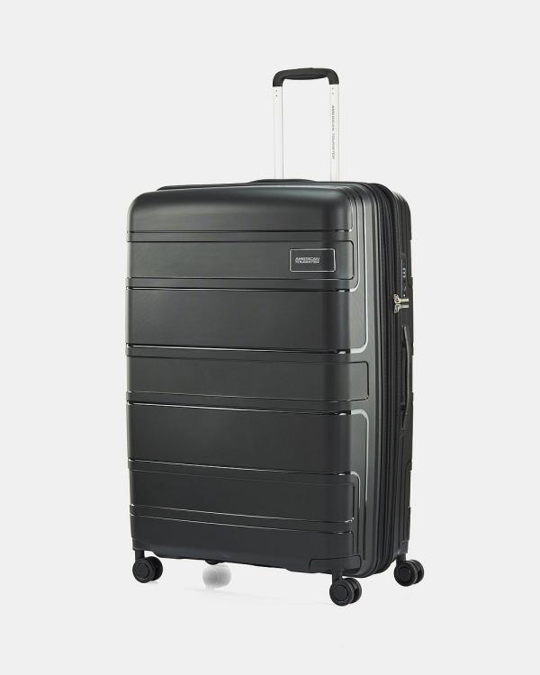 American Tourister - Light Max Spinner 82cm EXP - Travel and Luggage (Black) Light Max Spinner 82cm EXP