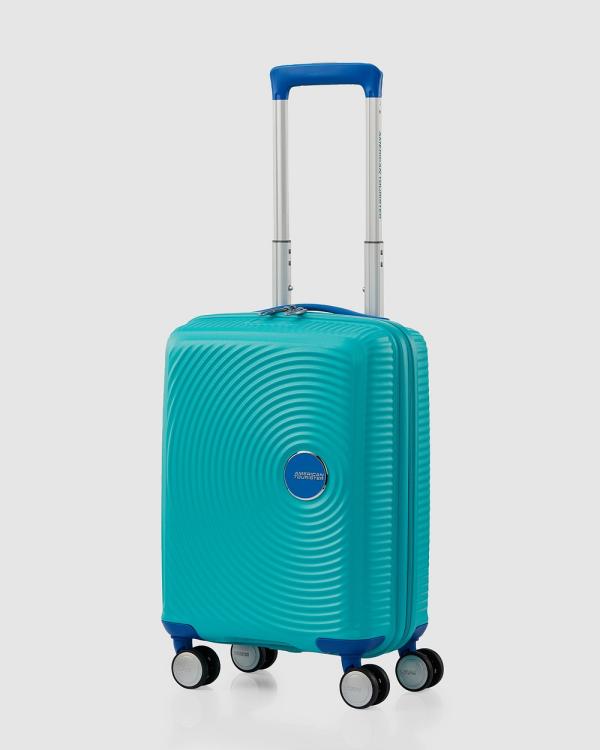 American Tourister - Little Curio Spinner 47cm Anti Microbial - Travel and Luggage (Blue) Little Curio Spinner 47cm Anti-Microbial