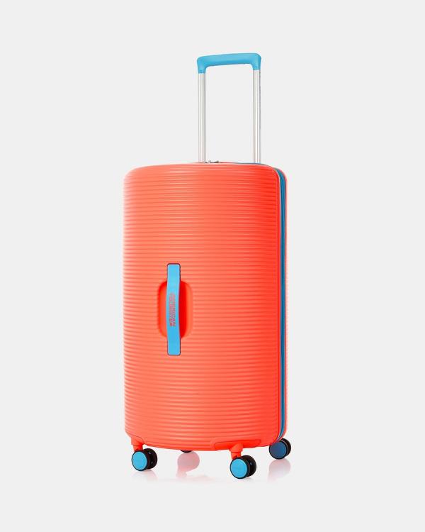 American Tourister - Rollio Medium (75 cm) - Travel and Luggage (CORAL/BLUE) Rollio Medium (75 cm)