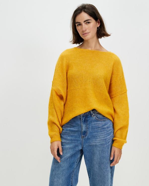 American Vintage - Pull Boule Round Neck Top - Jumpers & Cardigans (Apricot Melange) Pull Boule Round Neck Top