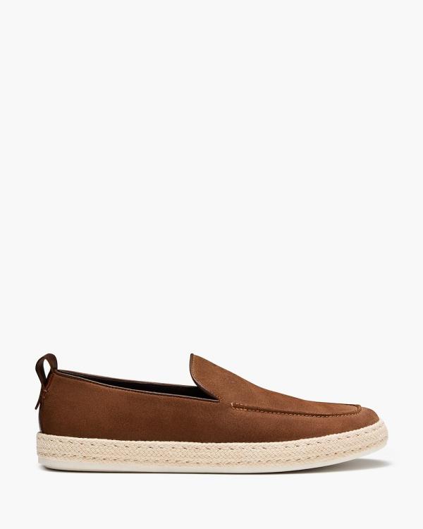 AQ by Aquila - Webster Suede Espadrilles - Casual Shoes (Suede Tobacco) Webster Suede Espadrilles