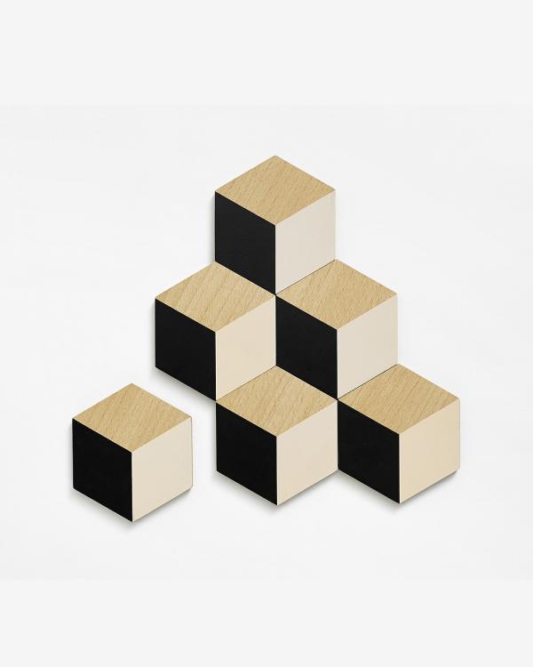Areaware - Table Tiles Coasters - Home (Black) Table Tiles Coasters