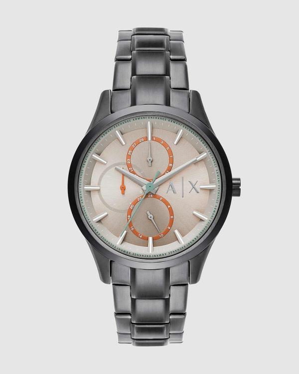 Armani Exchange - Gun Metal Chronograph Watch - Watches (Grey) Gun-Metal Chronograph Watch