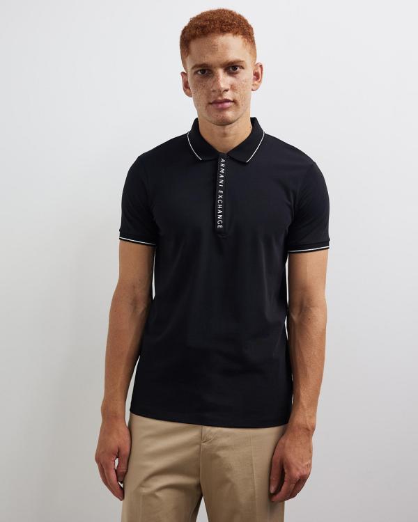 Armani Exchange - Polo Shirt - Shirts & Polos (Black) Polo Shirt