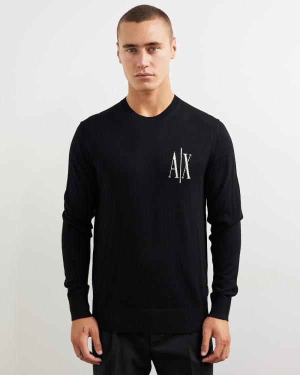 Armani Exchange - Pullover - Sweats (Black) Pullover