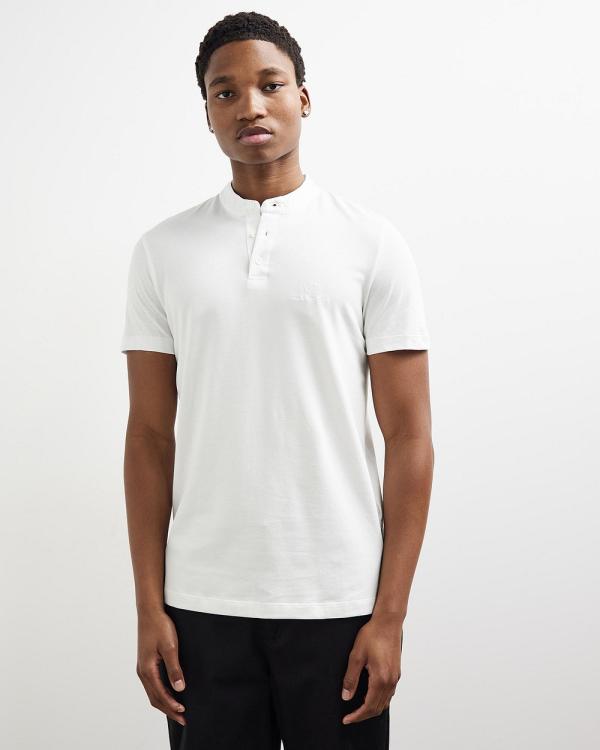 Armani Exchange - Regular Fit SS Polo - Shirts & Polos (White) Regular Fit SS Polo