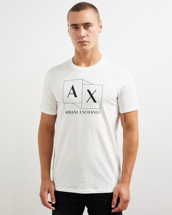 Armani Exchange - T Shirt - T-Shirts & Singlets (Off White) T-Shirt