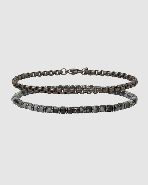 Arms Of Eve - Kiwi Bracelet Stack - Jewellery (Black) Kiwi Bracelet Stack