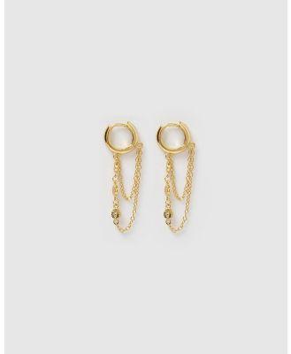 Arms Of Eve - Paloma Gold Huggie Earrings - Jewellery (Gold) Paloma Gold Huggie Earrings