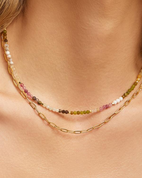 Arms Of Eve - Saffron Gemstone Necklace - Jewellery (Gold) Saffron Gemstone Necklace