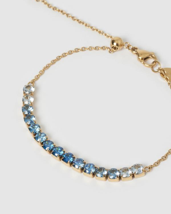 Arms Of Eve - Zalia Gold Bracelet   Sapphire - Jewellery (Blue) Zalia Gold Bracelet - Sapphire