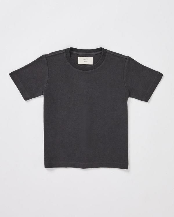 Arvust - Boys Ramona Linen Short Sleeve T Shirt - Short Sleeve T-Shirts (BLACK) Boys Ramona Linen Short Sleeve T-Shirt