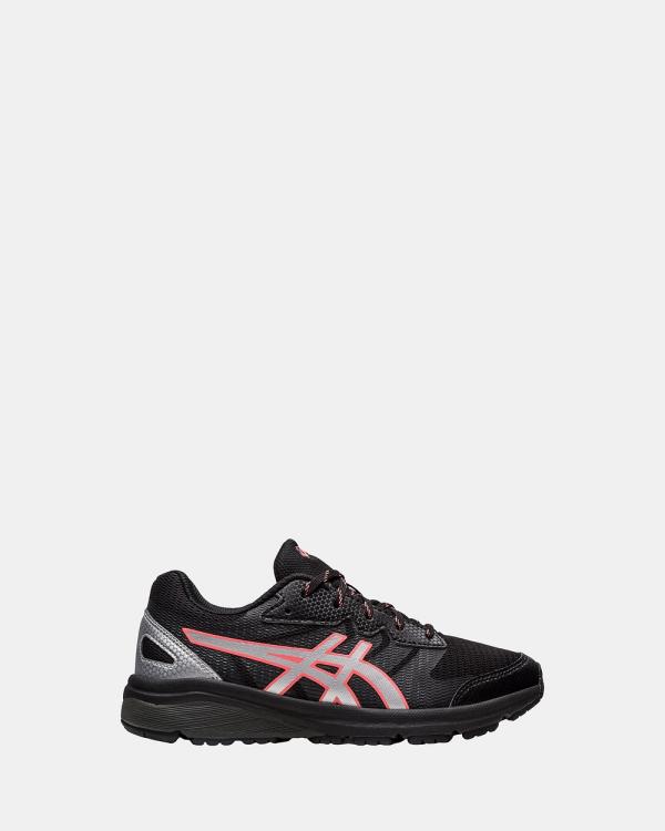 ASICS - Netburner Pro 3 Grade School  - Performance Shoes (Black/Pure Silver) Netburner Pro 3 Grade School