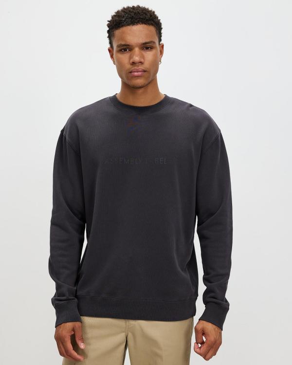 Assembly Label - Concept Logo Print Cotton Sweater - Sweats (Washed Black) Concept Logo Print Cotton Sweater