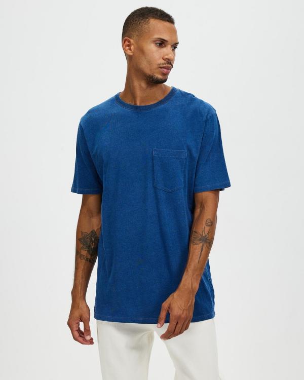 Assembly Label - Dyed Short Sleeve Tee - T-Shirts & Singlets (Indigo) Dyed Short Sleeve Tee