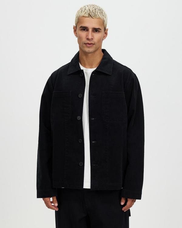 Assembly Label - Luis Cotton Overshirt - Coats & Jackets (Black) Luis Cotton Overshirt