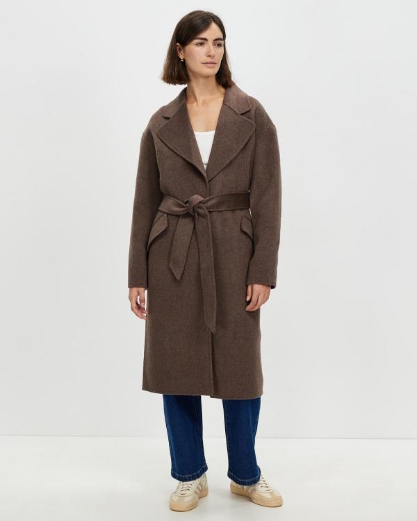 Assembly Label - Sadie Single Breasted Wool Coat - Coats & Jackets (Cocoa Marle) Sadie Single Breasted Wool Coat