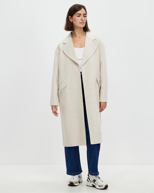 Assembly Label - Sadie Single Breasted Wool Coat - Coats & Jackets (Oat Marle) Sadie Single Breasted Wool Coat