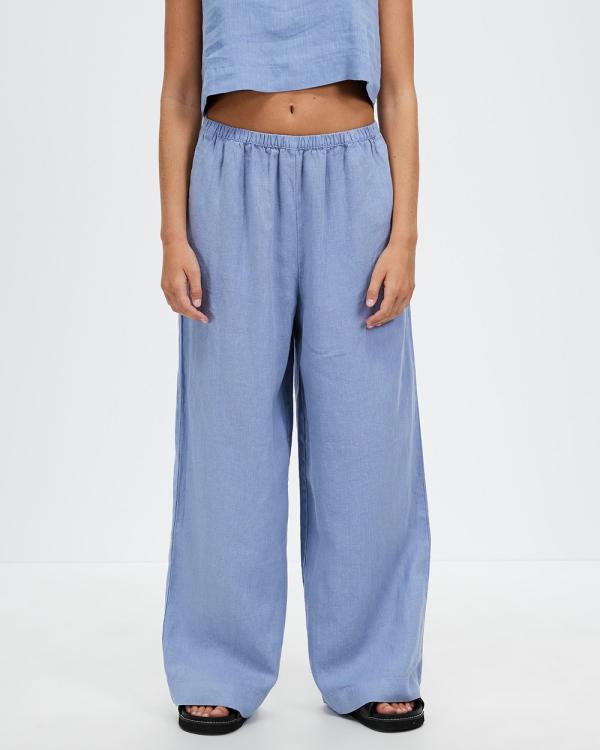 Assembly Label - Stella Linen Pants - Pants (Glacial) Stella Linen Pants