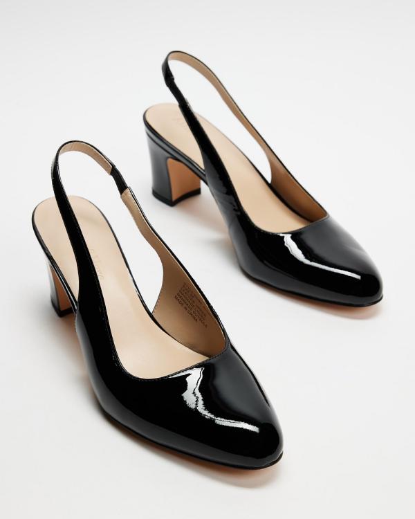 Atmos&Here - Annelise Sling Back Heels - All Pumps (Black Patent) Annelise Sling Back Heels
