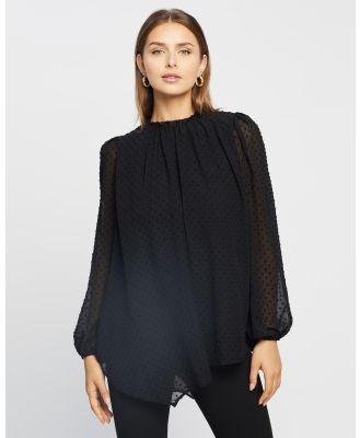 Atmos&Here - Calista Long Sleeve Blouse - Tops (Black) Calista Long Sleeve Blouse