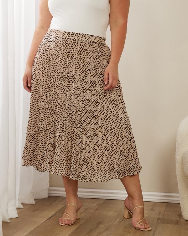 Atmos&Here Curvy - Allie Pleated Midi Skirt - Pleated skirts (Spot) Allie Pleated Midi Skirt