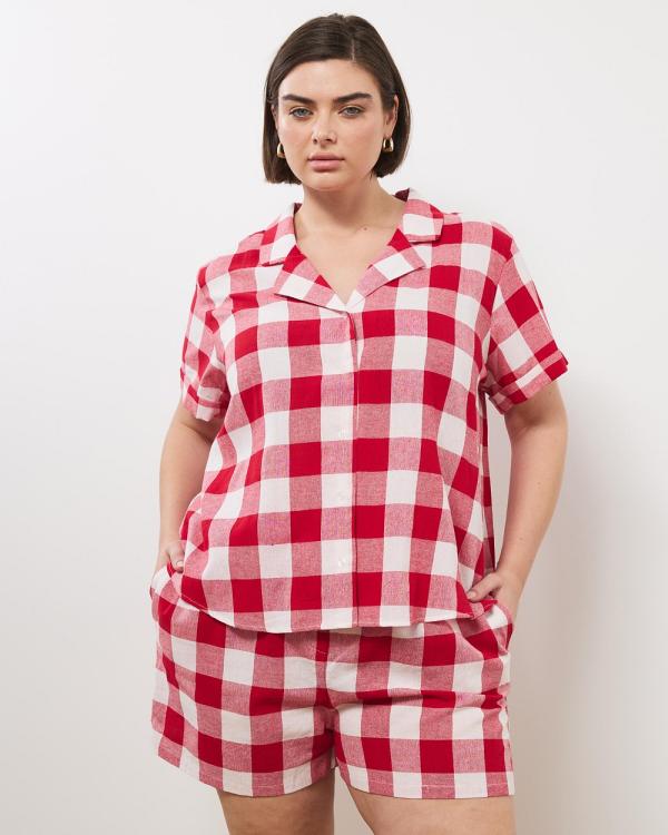 Atmos&Here Curvy - Holly Short PJ Set - Two-piece sets (Red Gingham) Holly Short PJ Set