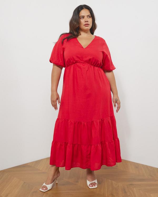 Atmos&Here Curvy - Nadia Midi Dress - Dresses (Red) Nadia Midi Dress