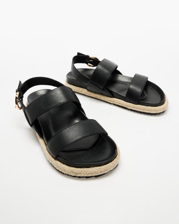 Atmos&Here - Freddy Sandals - Sandals (Black Leather) Freddy Sandals