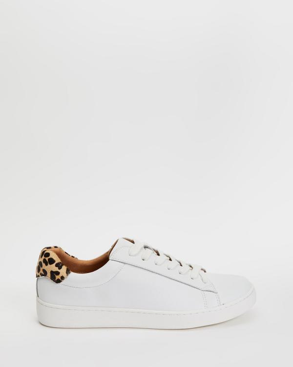 Atmos&Here - Leo Leather Sneakers - Sneakers (White Leather & Leopard Ponyhair) Leo Leather Sneakers