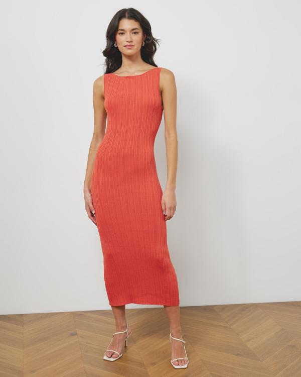 Atmos&Here - Luna Knitted Midi Dress - Dresses (Flame) Luna Knitted Midi Dress