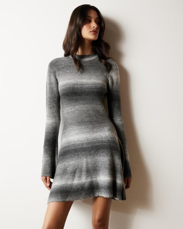 Atmos&Here - Maisie Knitted Mini Dress - Dresses (Grey) Maisie Knitted Mini Dress