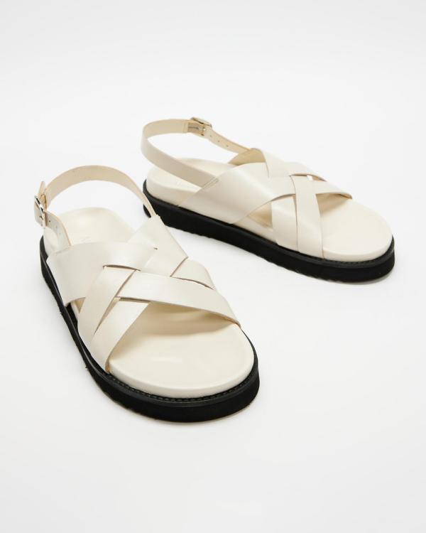 Atmos&Here - Marlena Sandals - Sandals (Cream And Black Leather) Marlena Sandals