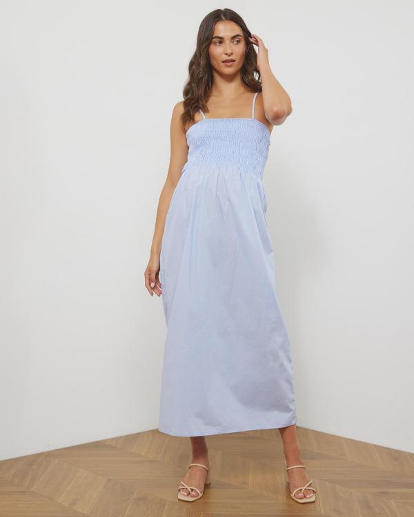 Atmos&Here Maternity  - Carla Maternity Midi Dress - Dresses (Light Blue) Carla Maternity Midi Dress