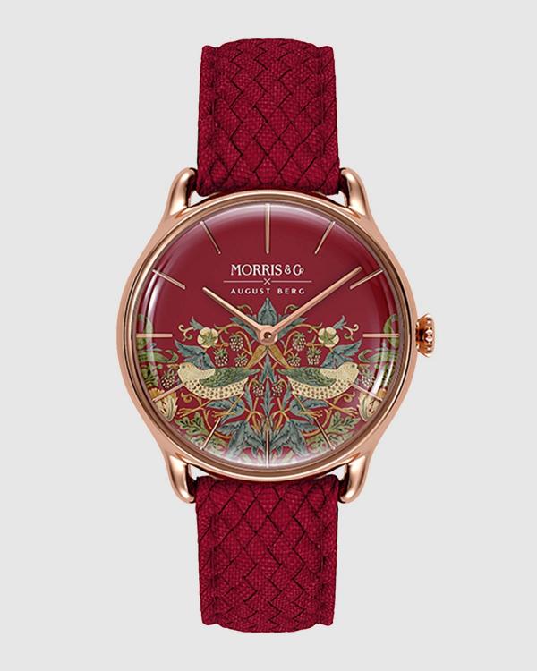 August Berg - Morris & Co 30mm Strawberry Thief Watch - Watches (Rose Gold) Morris & Co 30mm Strawberry Thief Watch