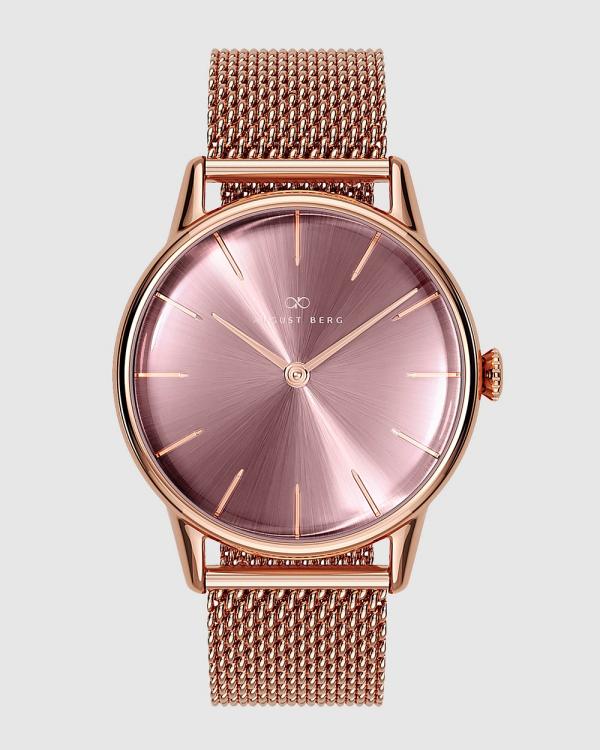 August Berg - Serenity 32mm Rose Gold Plated Mesh Watch - Watches (Rose Gold) Serenity 32mm Rose Gold Plated Mesh Watch