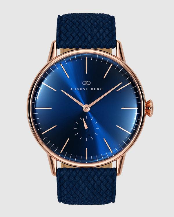 August Berg - Serenity 40mm Blue Watch - Watches (Rose Gold) Serenity 40mm Blue Watch