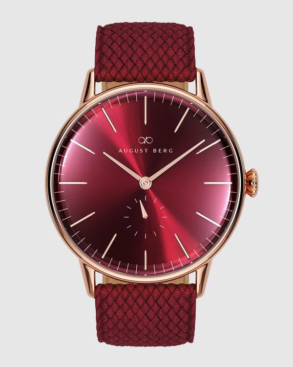 August Berg - Serenity 40mm Burgundy Watch - Watches (Rose Gold) Serenity 40mm Burgundy Watch