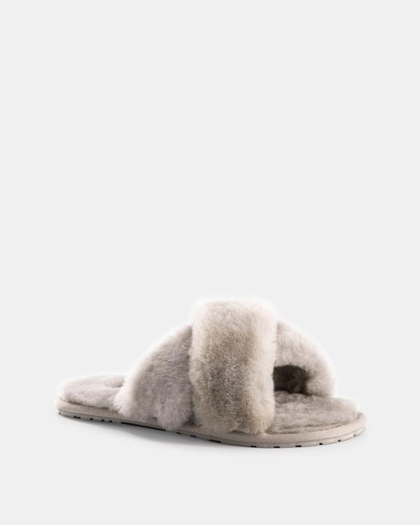 AusWooli Ugg Boots - Brighton Sheepskin Wool Slippers - Slippers & Accessories (Light Grey) Brighton Sheepskin Wool Slippers