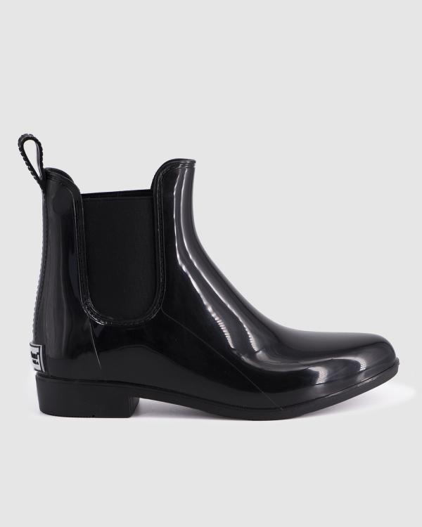 AusWooli Ugg Boots - Doublebay Rainboots With Sheepskin Insole - Boots (Black) Doublebay Rainboots With Sheepskin Insole