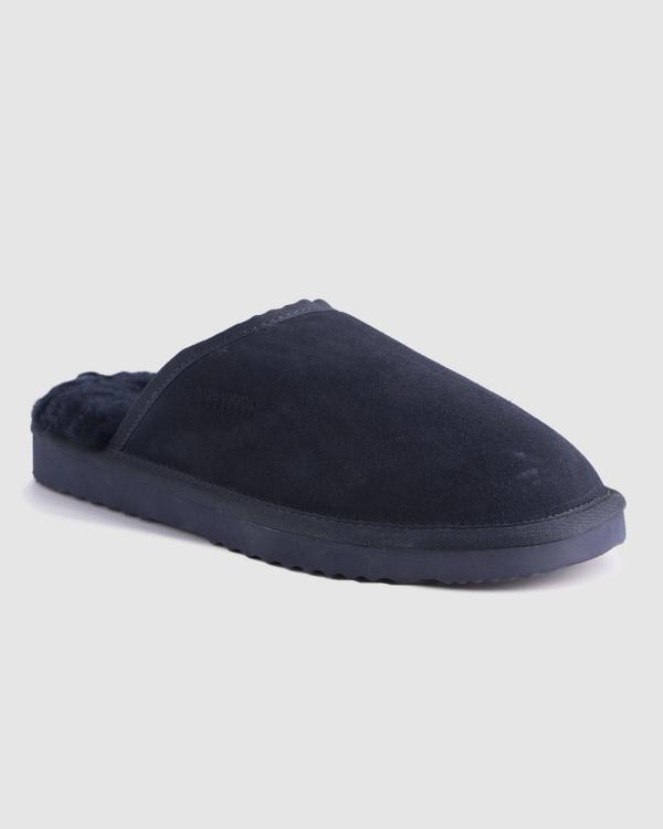 AusWooli Ugg Boots - Manly Sheepskin Wool Slippers - Boots (Navy) Manly Sheepskin Wool Slippers