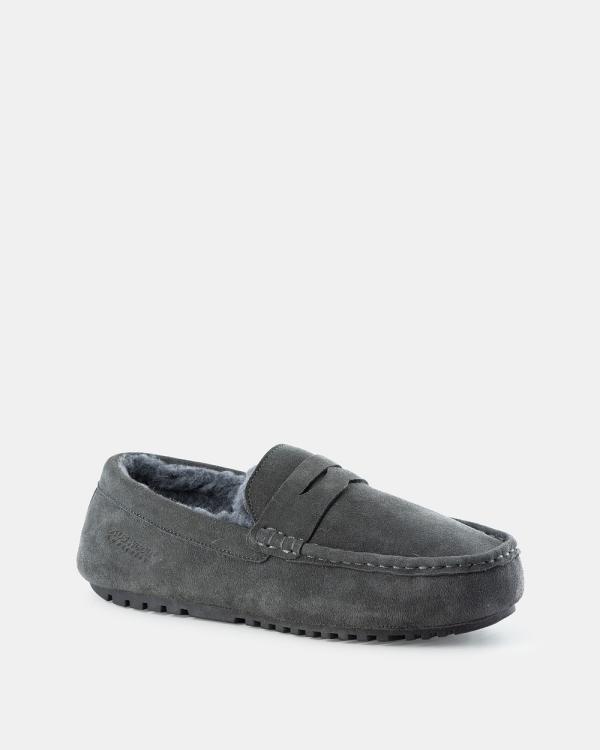 AusWooli Ugg Boots - Terrigal Cosy Moccasin - Slippers & Accessories (Grey) Terrigal Cosy Moccasin