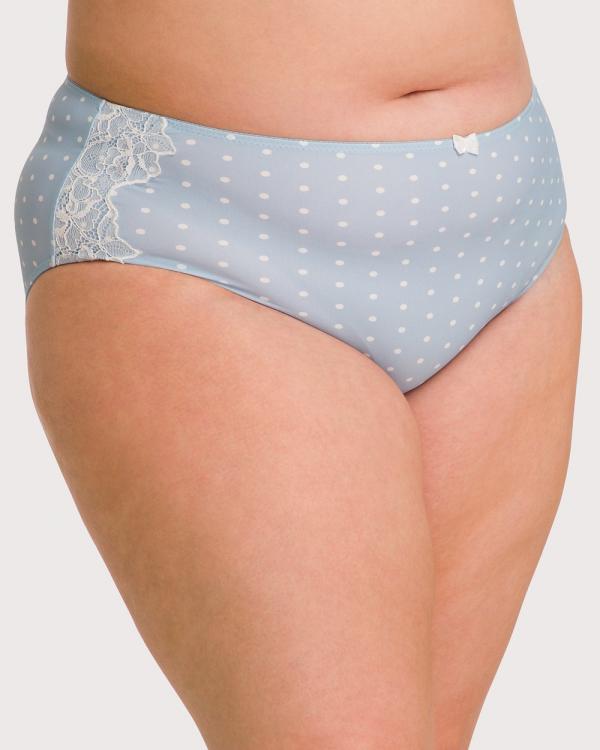 Ava & Audrey  - Jacqueline Full Brief with Lace - Underwear & Sleepwear (Blue/Ivory) Jacqueline Full Brief with Lace