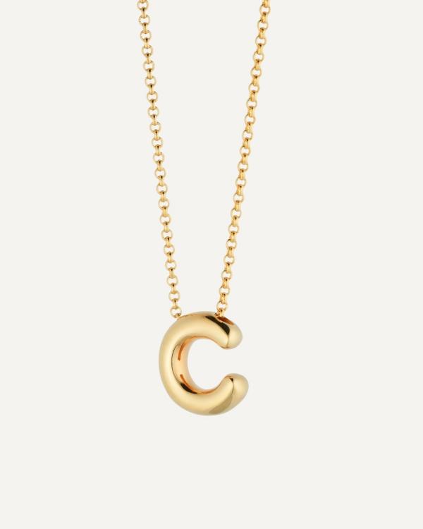 Avant Studio - Bubble Letter Necklace C - Jewellery (Gold) Bubble Letter Necklace C