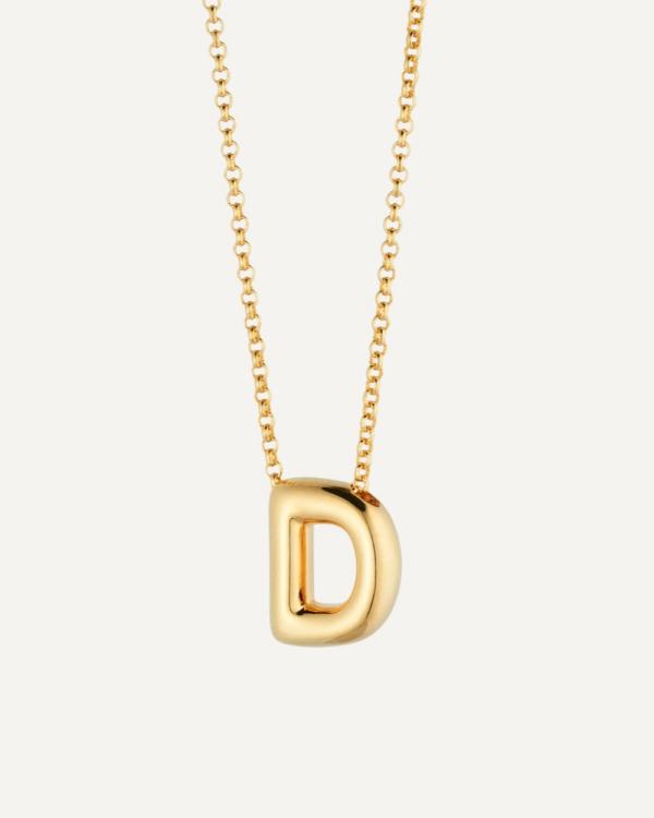 Avant Studio - Bubble Letter Necklace D - Jewellery (Gold) Bubble Letter Necklace D