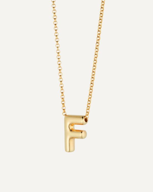 Avant Studio - Bubble Letter Necklace F - Jewellery (Gold) Bubble Letter Necklace F